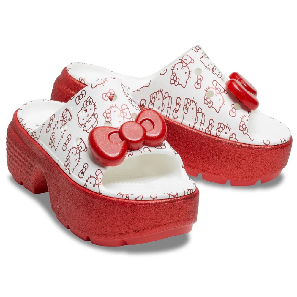 Hello Kitty Red and White Platform Sandals
